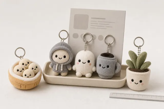 Mini plush and keychain plush product concept